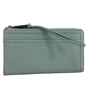 Margot Gabby Lt. Blue 100% Leather Wristlet‎ Wallet